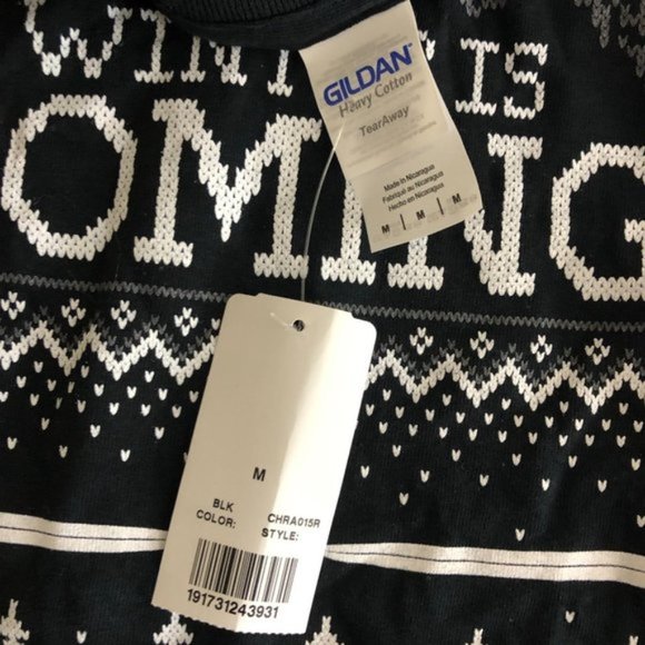 NWT Game of Thrones Winter is Coming Short Sleeve Black Tee size Medium - Picture 7 of 7